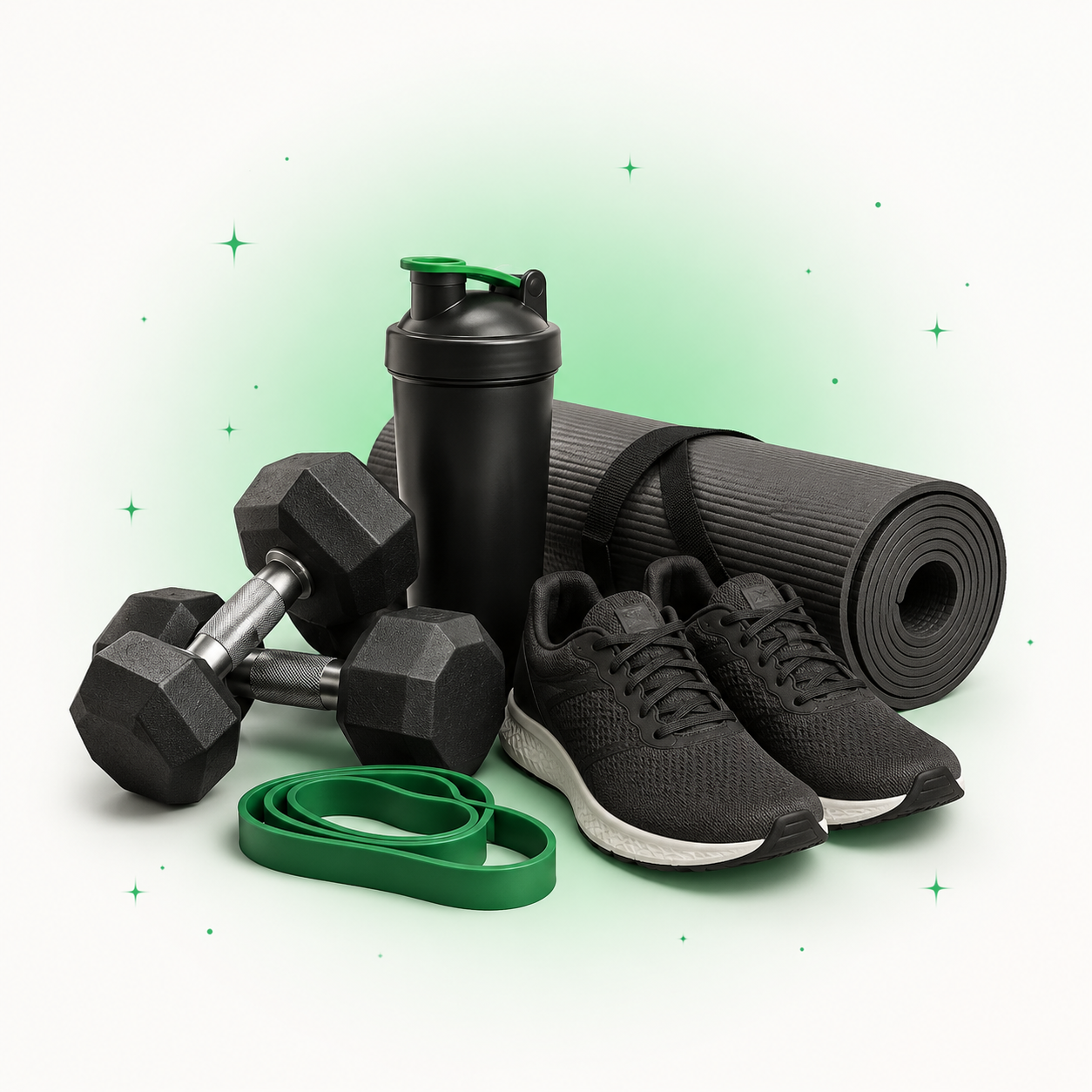 Dumbbells, yoga mat, shaker bottle and running shoes — the Fitness & Wellness deal feed